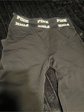 PINK Victoria's Secret Black Stretch Leggings